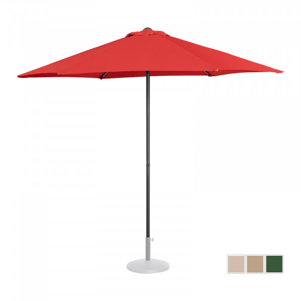 Large Outdoor Umbrella - red - hexagonal - Ø 270 cm